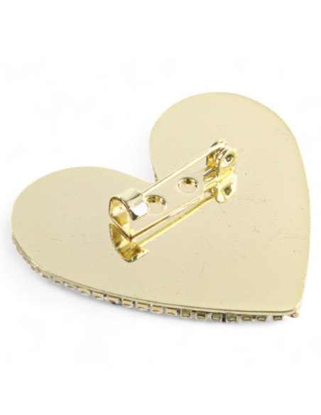 BROSZKA BROSZA  SERCE SERDUSZKO Z KAMIENIAMI  LOLITA AKCESORIA