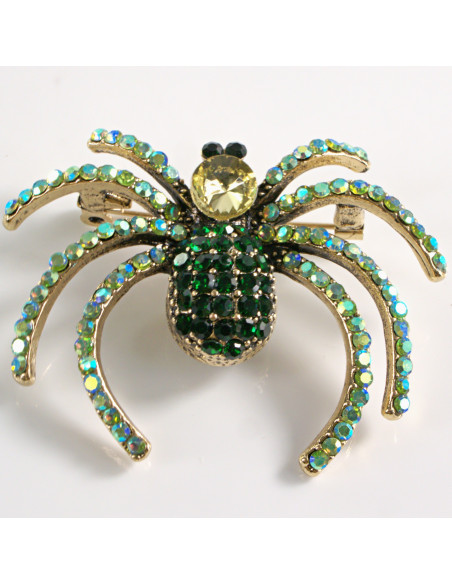 BROSZKA BROSZA  KLASYCZNY ZIELONY PAJĄK    LOLITA AKCESORIA