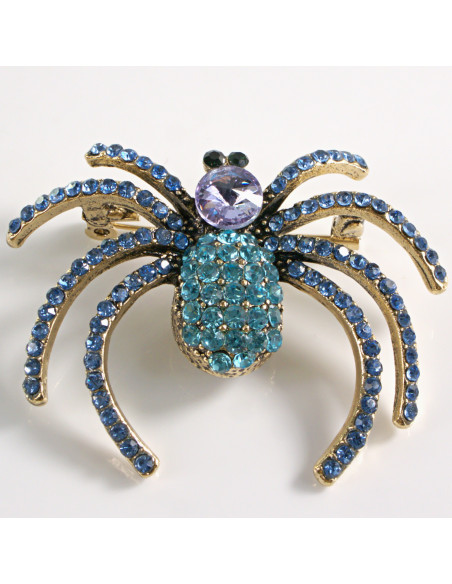 BROSZKA BROSZA  KLASYCZNY NIEBIESKI  PAJĄK  LOLITA AKCESORIA