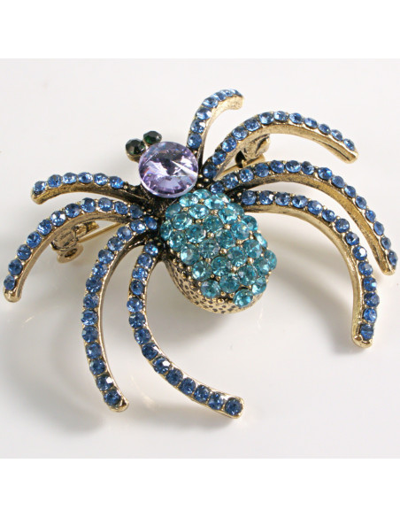 BROSZKA BROSZA  KLASYCZNY NIEBIESKI  PAJĄK  LOLITA AKCESORIA