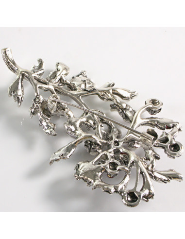 BROSZKA BROSZA EMALIOWANA GAŁĄZKA Z KWIATAMI...