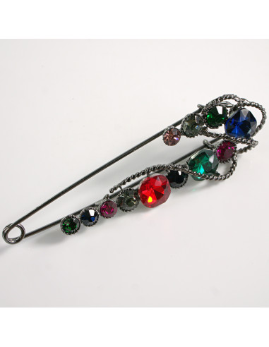 BROSZKA BROSZA DUŻA AGRAFKA Z KAMIENIAMI LOLITA...