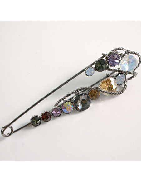 BROSZKA BROSZA DUŻA AGRAFKA Z KAMIENIAMI LOLITA AKCESORIA