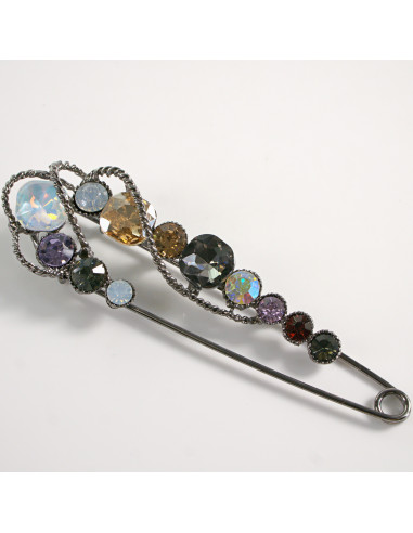 BROSZKA BROSZA DUŻA AGRAFKA Z KAMIENIAMI LOLITA...