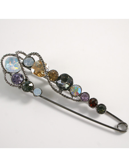 BROSZKA BROSZA DUŻA AGRAFKA Z KAMIENIAMI LOLITA AKCESORIA