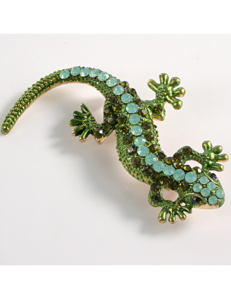 BROSZKA BROSZA ZIELONA JASZCZURKA SALAMANDRA LOLITA AKCESORIA