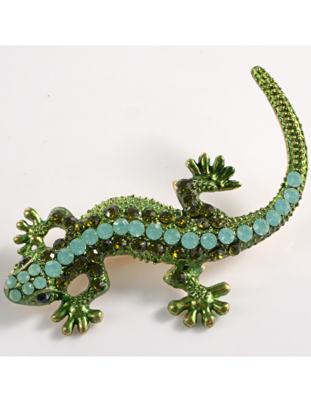 BROSZKA BROSZA ZIELONA JASZCZURKA SALAMANDRA LOLITA AKCESORIA