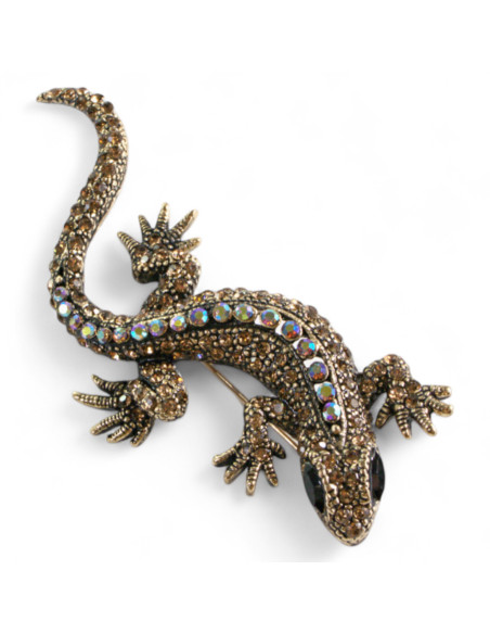 BROSZKA BROSZA STARE ZŁOTO  JASZCZURKA SALAMANDRA LOLITA AKCESORIA