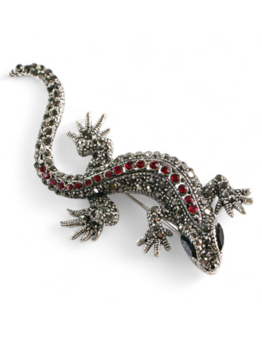 BROSZKA BROSZA STARE SREBRO JASZCZURKA...