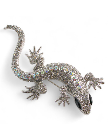 BROSZKA BROSZA  SREBRO CRYSTAL AB JASZCZURKA SALAMANDRA LOLITA AKCESORIA