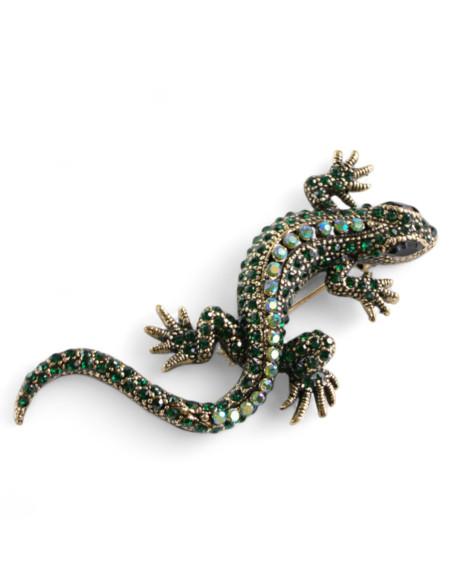 BROSZKA BROSZA STARE SREBRO JASZCZURKA SALAMANDRA LOLITA AKCESORIA