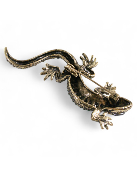 BROSZKA BROSZA STARE SREBRO JASZCZURKA SALAMANDRA LOLITA AKCESORIA