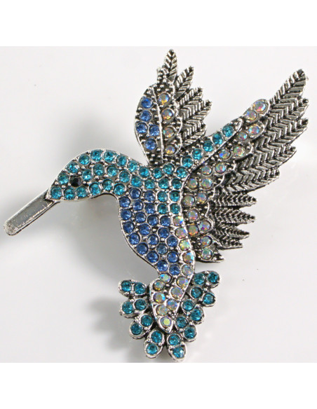 BROSZKA BROSZA NIEBIESKI PTAK PTASZEK KOLIBER  LOLITA AKCESORIA