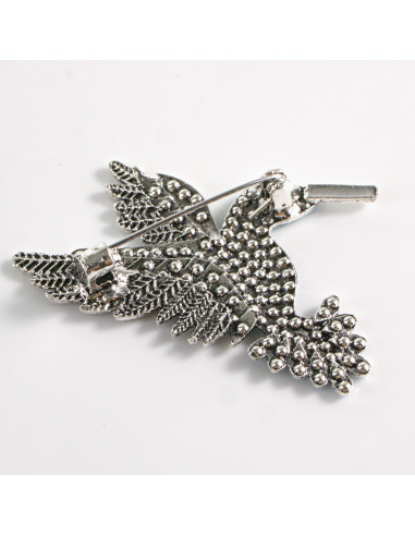 BROSZKA BROSZA NIEBIESKI PTAK PTASZEK KOLIBER...