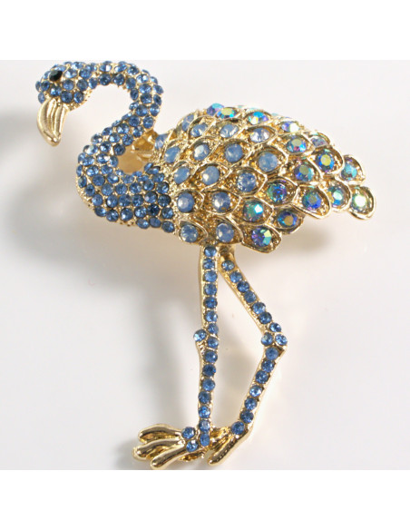 BROSZKA BROSZA NIEBIESKI PTAK FLAMING  LOLITA AKCESORIA