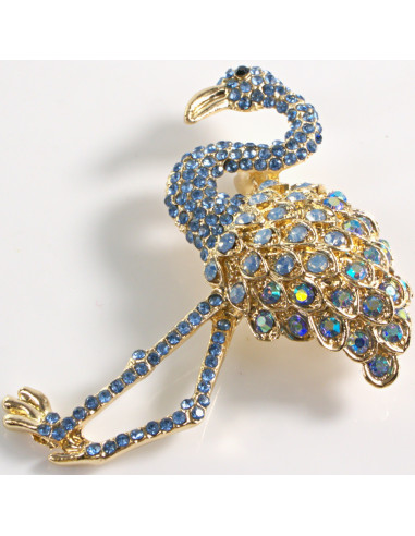 BROSZKA BROSZA NIEBIESKI PTAK FLAMING  LOLITA...
