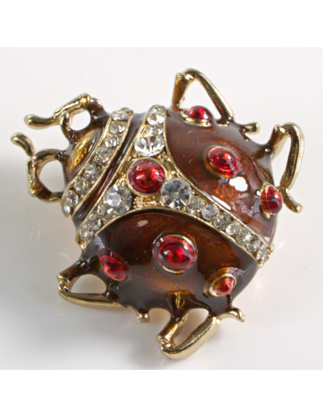 BROSZKA BROSZA EMALIOWANA BORDOWA  BIEDRONKA  LOLITA AKCESORIA