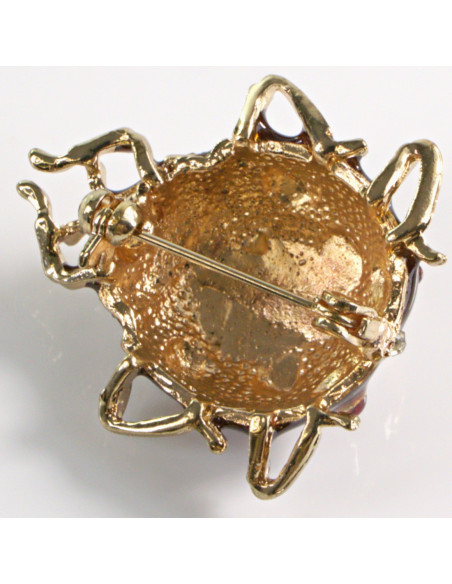 BROSZKA BROSZA EMALIOWANA BORDOWA  BIEDRONKA  LOLITA AKCESORIA