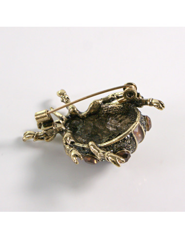 BROSZKA BROSZA BIEDRONKA Z KAMIENIAMI STARE...