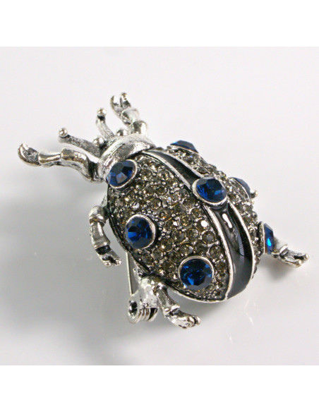 BROSZKA BROSZA BIEDRONKA Z KAMIENIAMI STARE ZŁOTO LOLITA AKCESORIA