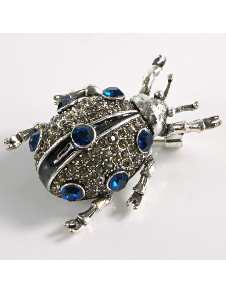 BROSZKA BROSZA BIEDRONKA Z KAMIENIAMI STARE ZŁOTO LOLITA AKCESORIA