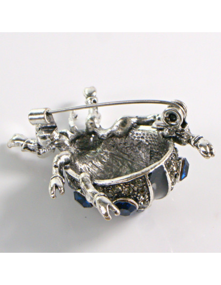 BROSZKA BROSZA BIEDRONKA Z KAMIENIAMI STARE ZŁOTO LOLITA AKCESORIA