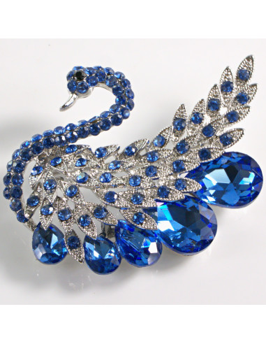 BROSZKA BROSZA NIEBIESKI  ŁABĘDŹ Z KAMIENIAMI...