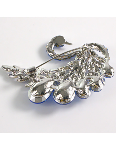 BROSZKA BROSZA NIEBIESKI  ŁABĘDŹ Z KAMIENIAMI LOLITA AKCESORIA