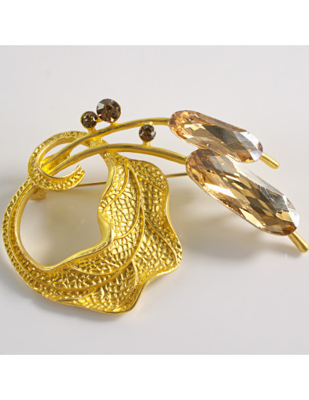 BROSZKA BROSZA ZŁOTY ZAWIJAS LIŚĆ LOLITA AKCESORIA