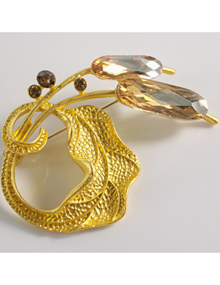 BROSZKA BROSZA ZŁOTY ZAWIJAS LIŚĆ LOLITA AKCESORIA