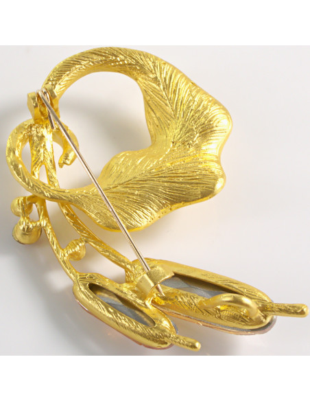BROSZKA BROSZA ZŁOTY ZAWIJAS LIŚĆ LOLITA AKCESORIA