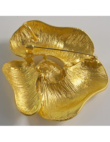 BROSZKA BROSZA MAXI ZŁOTY KWIAT Z OCZKIEM...