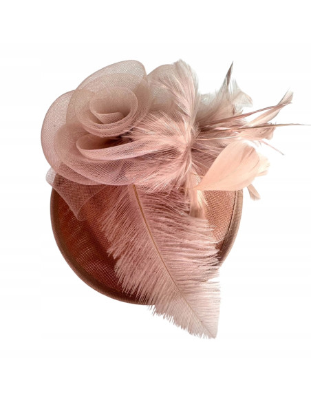 STROIK na GŁOWĘ Z OZDOBĄ TOCZEK FASCYNATOR Z PIÓRAMI Lolita AKCESORIA