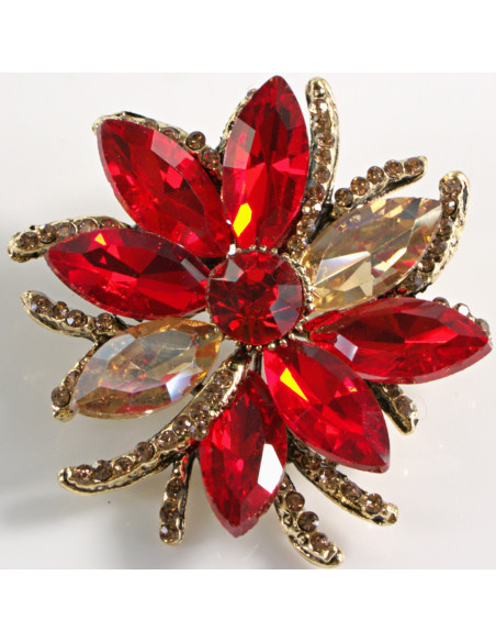 BROSZKA BROSZA CZERWONA DALIA KWIAT  LOLITA AKCESORIA