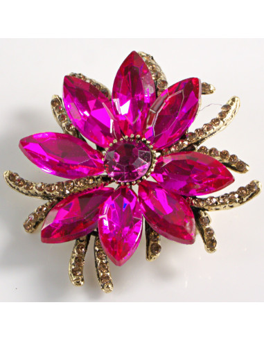 BROSZKA BROSZA RÓŻOWA FUKSJA  DALIA KWIAT...