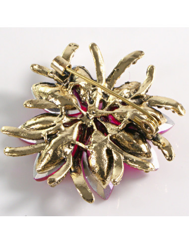 BROSZKA BROSZA RÓŻOWA FUKSJA  DALIA KWIAT...