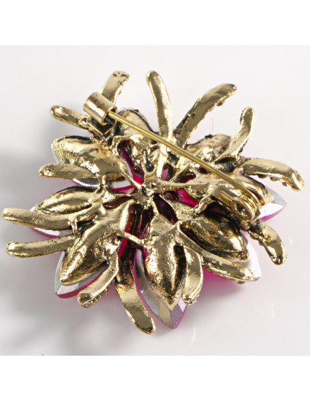 BROSZKA BROSZA RÓŻOWA FUKSJA  DALIA KWIAT  LOLITA AKCESORIA