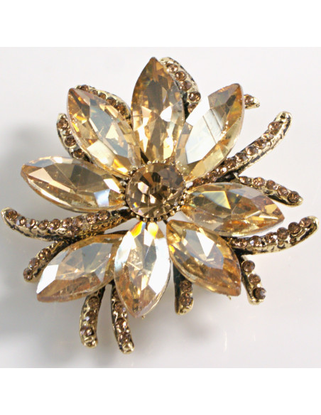 BROSZKA BROSZA ZŁOTA  DALIA KWIAT  LOLITA AKCESORIA