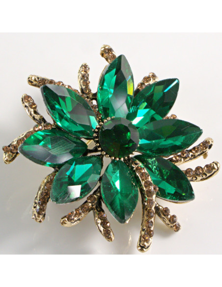 BROSZKA BROSZA ZIELONA  DALIA KWIAT  LOLITA AKCESORIA
