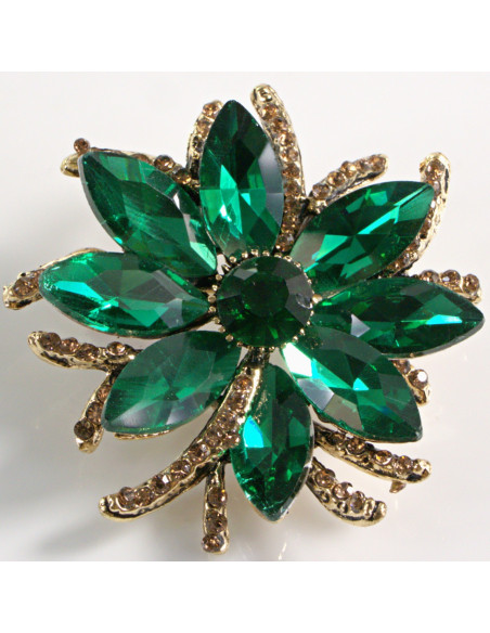 BROSZKA BROSZA ZIELONA  DALIA KWIAT  LOLITA AKCESORIA