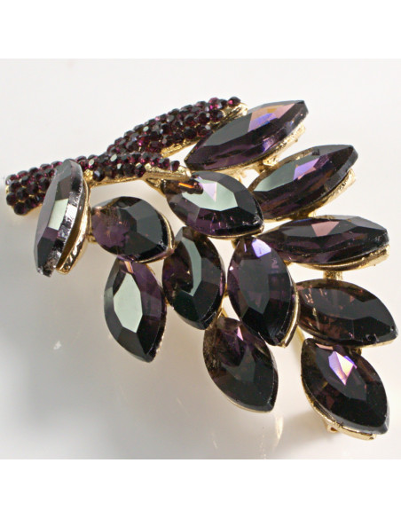 BROSZKA BROSZA FIOLETOWA GAŁĄZKA KWIAT   LOLITA AKCESORIA