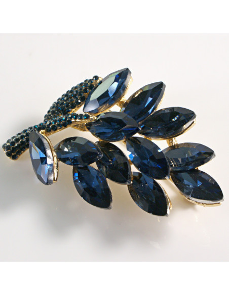 BROSZKA BROSZA GRANATOWA GAŁĄZKA KWIAT  GRANAT  LOLITA AKCESORIA