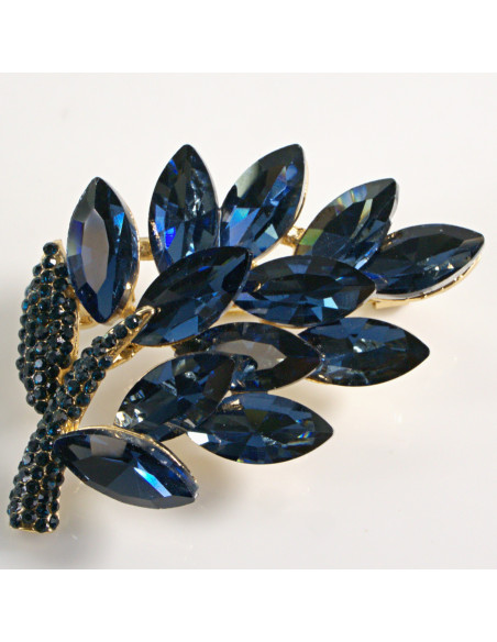 BROSZKA BROSZA GRANATOWA GAŁĄZKA KWIAT  GRANAT  LOLITA AKCESORIA