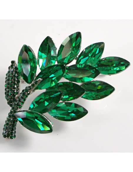 BROSZKA BROSZA ZIELONY  GAŁĄZKA KWIAT   LOLITA AKCESORIA