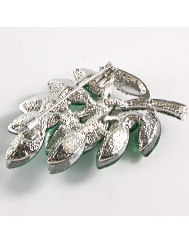 BROSZKA BROSZA ZIELONY  GAŁĄZKA KWIAT   LOLITA...