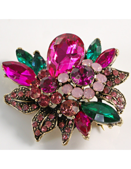 BROSZKA BROSZA  RÓŻOWY BUKIET KWIATÓW KWIATY KWIAT  LOLITA AKCESORIA