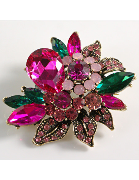 BROSZKA BROSZA  RÓŻOWY BUKIET KWIATÓW KWIATY KWIAT  LOLITA AKCESORIA