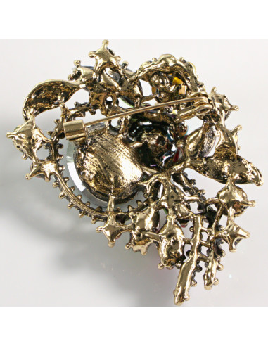 BROSZKA BROSZA KOLOROWY MEDALION WIKTORIAŃSKI...