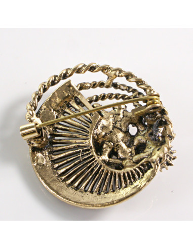 BROSZKA BROSZA AŻUROWA ROZETA  VINTAGE   LOLITA...