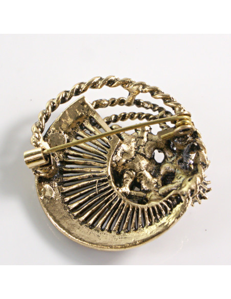 BROSZKA BROSZA AŻUROWA ROZETA  VINTAGE   LOLITA AKCESORIA